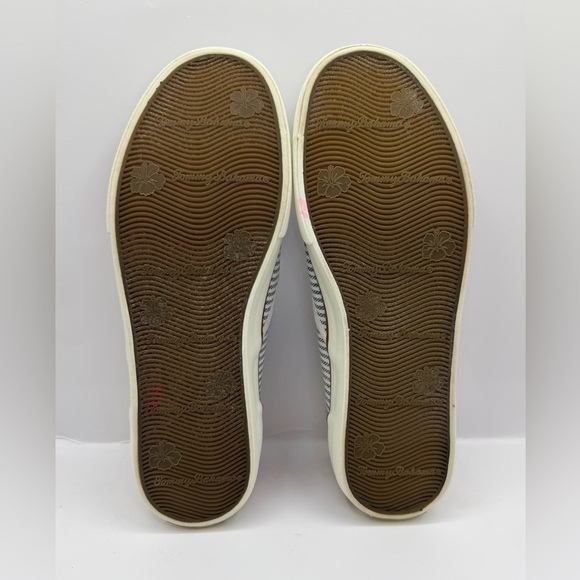 Tommy Bahamas Women’s Canvas Slip On Sneakers Brown/White/Striped, Unixes main image 2